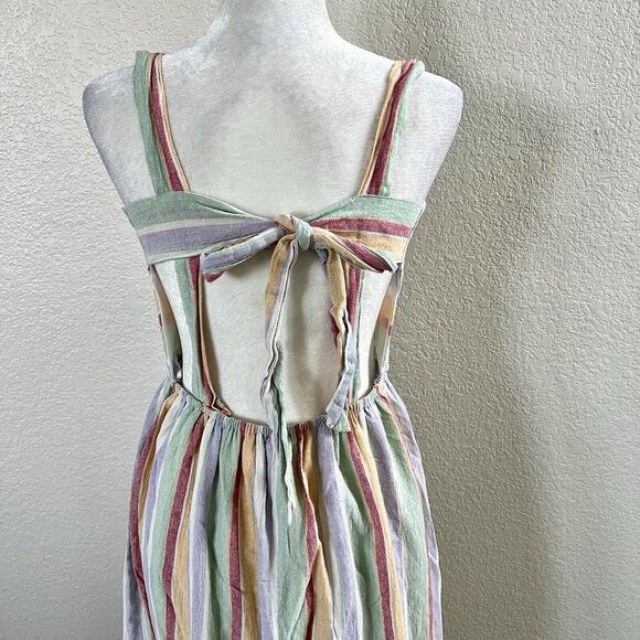 Chic Wish Pastel Stripe Maxi Sun Dress Size Large Kawaii Princesscore Summer - Picture 7 of 14